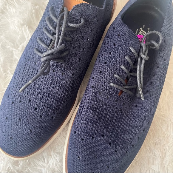 G.H. Bass & Co. Mens Kole Knit UL X Casual Oxford Shoe - 10.5 M Navy/Tan - Picture 8 of 15